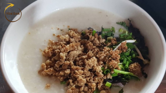 Cách nấu cháo tổ yến rong biển thịt bằm